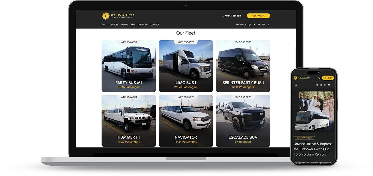 Web Design Challenges Faced by Toronto Limo