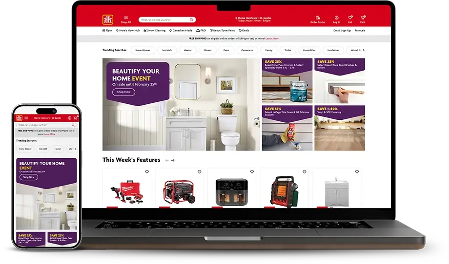 Home Hardware Web Design Case Study