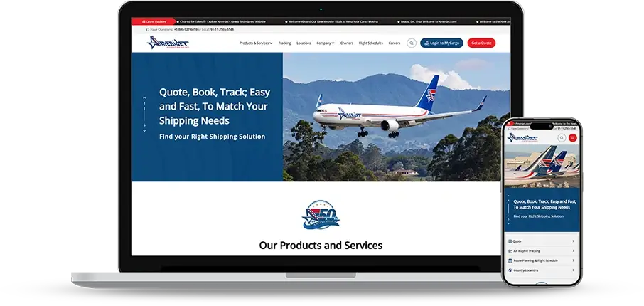 Web Design Challenges Faced By Amerijet