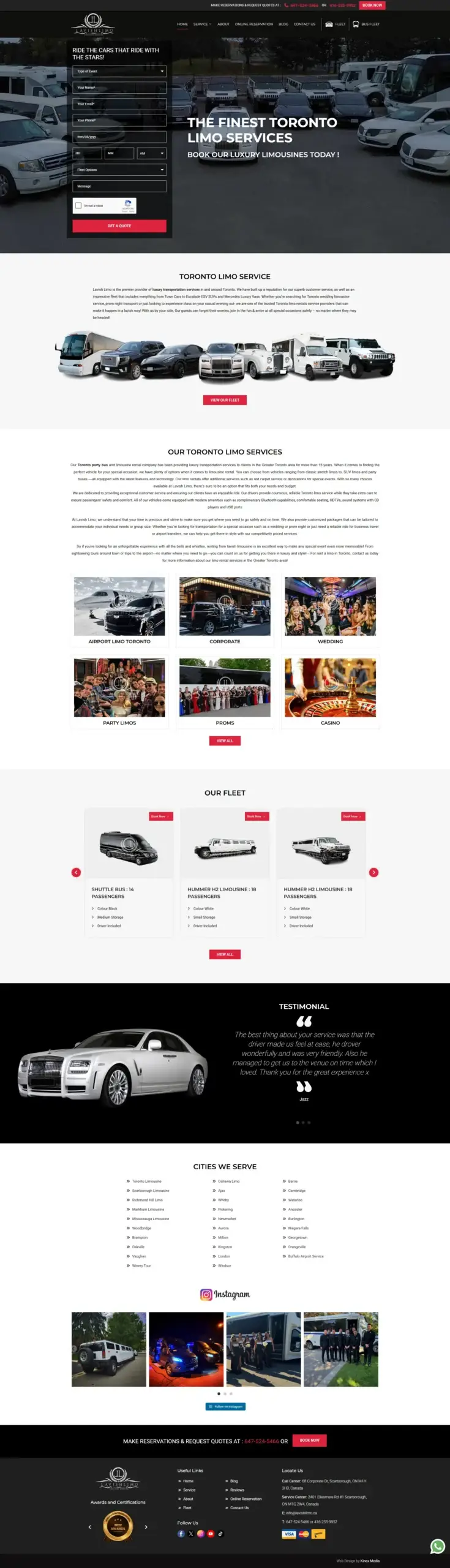 Web Design Success for Lavish Limo Delivered Results