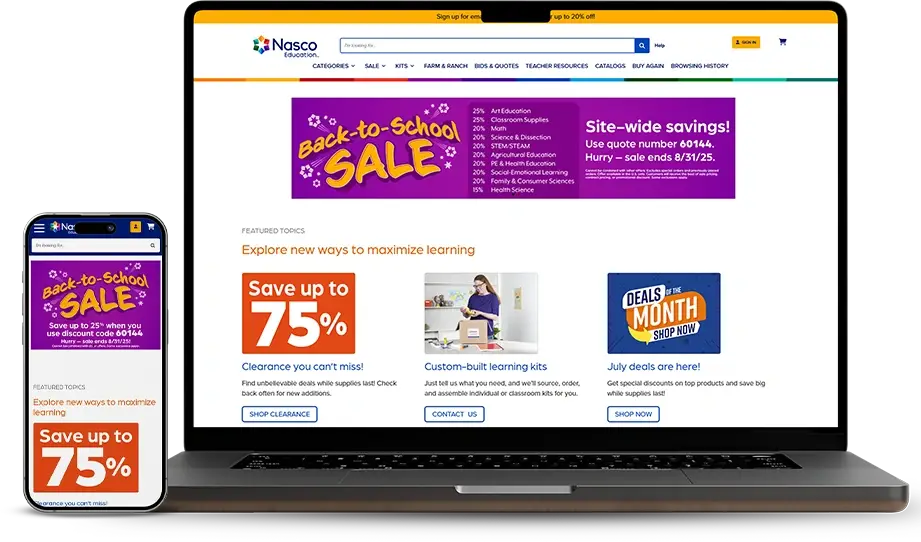 Nasco Education Adobe Commerce Case Study