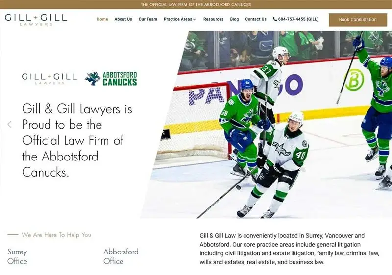 Gill and Gill Law Firm Banner