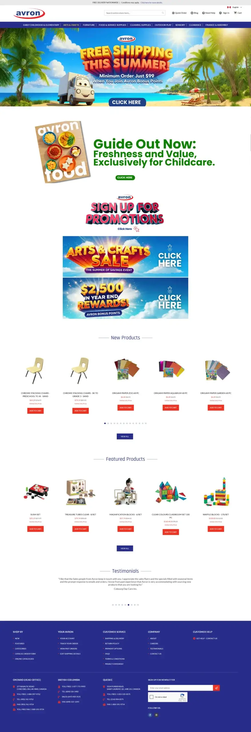 Web Design Success for Avron Delivered Results