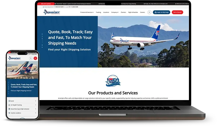 Amerijet Web Design Case Study